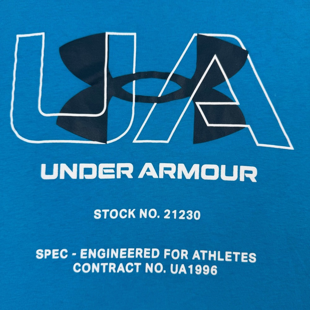 Under Armour Graphic T-Shirt Mens Small Blue Short Sleeve Loose Fit UA1996 - Picture 2 of 6